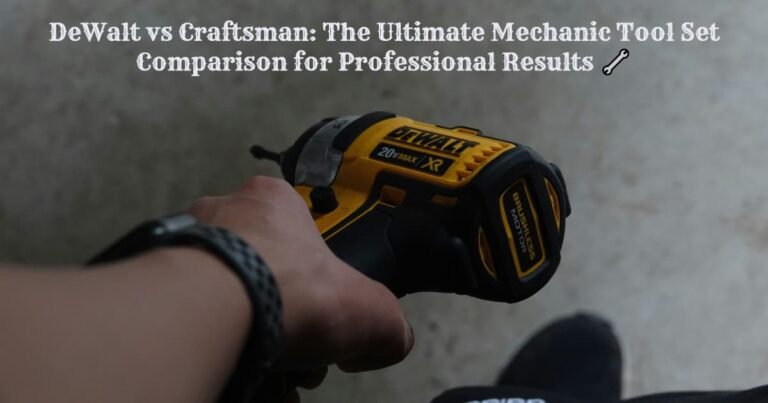 DeWalt vs Craftsman: The Ultimate Mechanic Tool Set Comparison for Professional Results