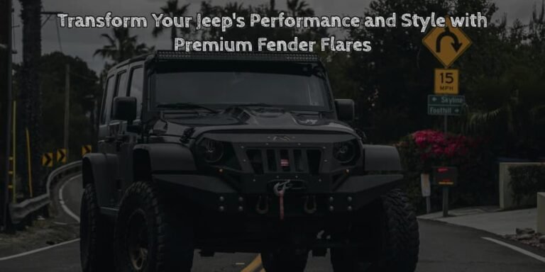 Transform your jeep's performance and style with premium fender flares