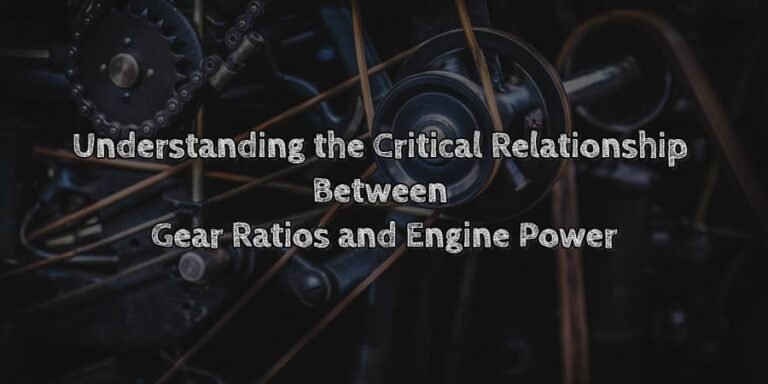 Understanding Gear Ratios and Engine Power