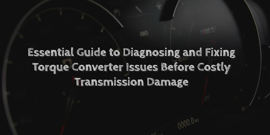 Essential guide to diagnosing and fixing torque converter issues before costly transmission damage