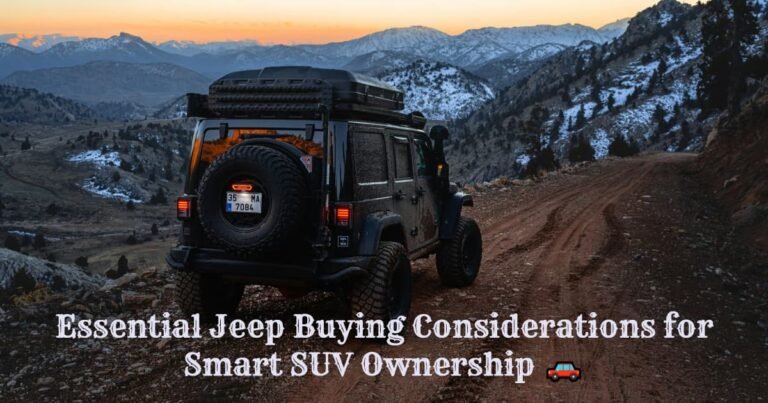 Essential Jeep Buying Considerations for Smart SUV Ownership