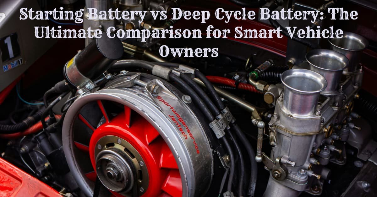 Starting Battery vs Deep Cycle Battery: The Ultimate Comparison for Smart Vehicle Owners