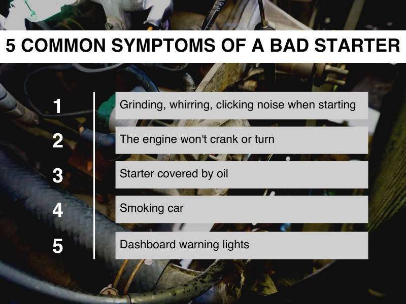5 common signs of a bad starter