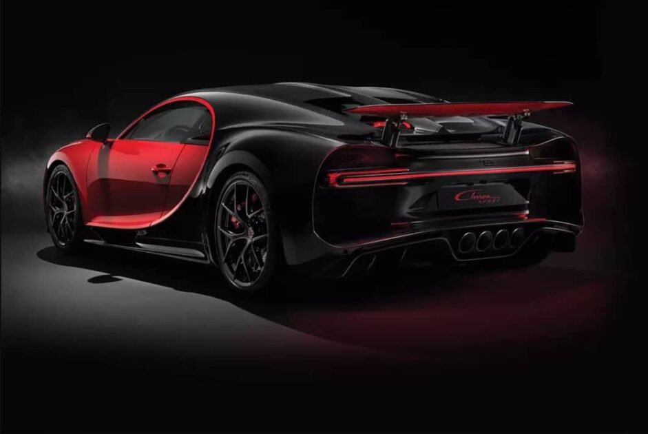 Chiron sport bugatti rear and side view