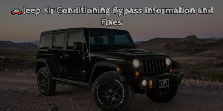 Jeep air conditioning bypass information and fixes