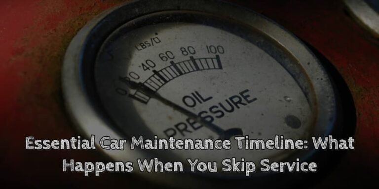 Essential car maintenance timeline what happens when you skip service