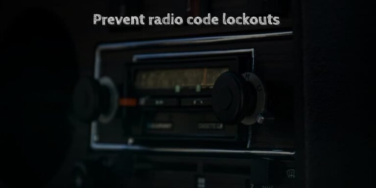 Prevent radio code lockouts